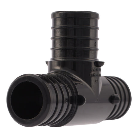 SharkBite UP374 1 in x 1 in x 1 in Poly Barb Tee for PEX and PE-RT Pipe