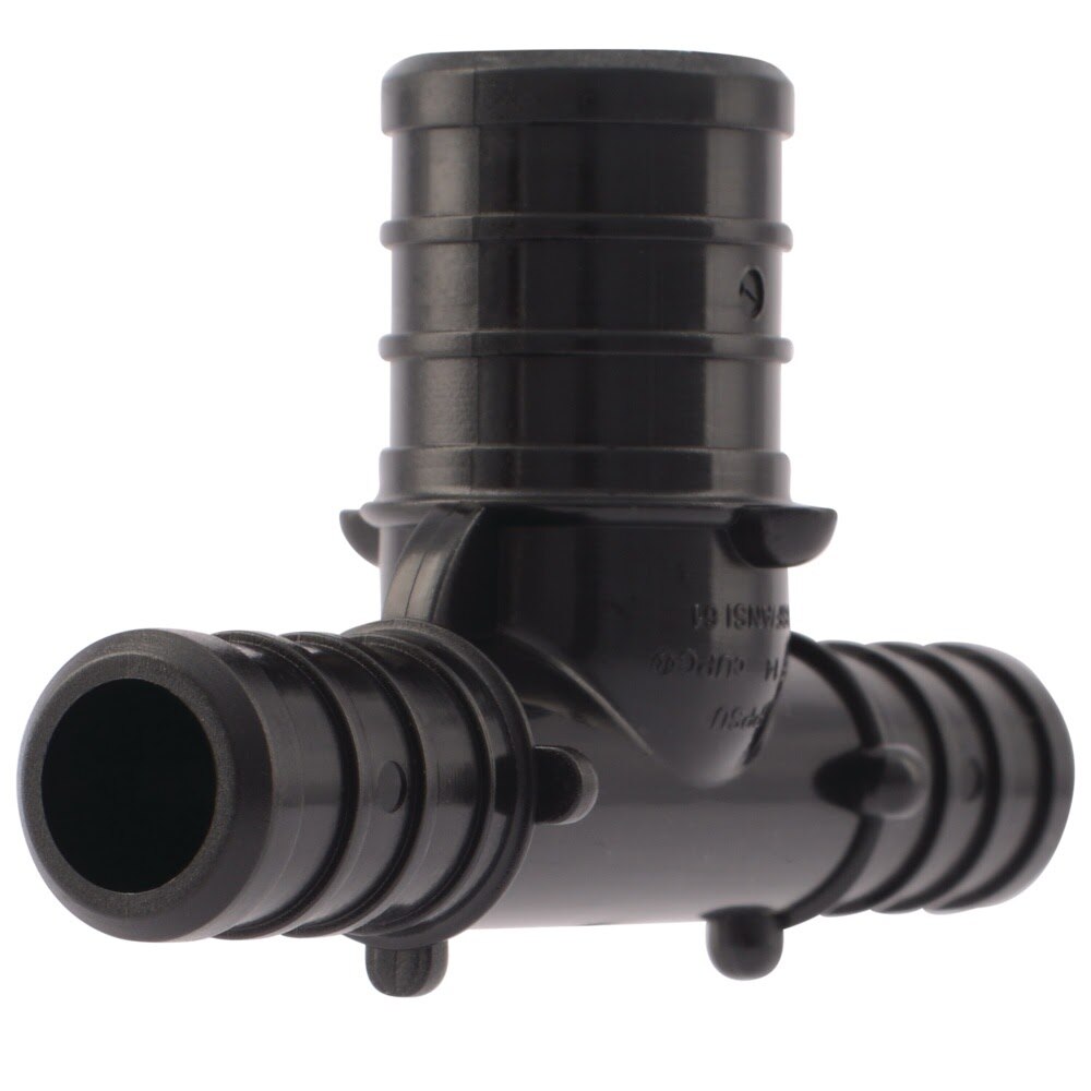 SharkBite UP408 1/2 in. x 1/2 in. x 3/4 in. Poly Barb Bullnose PEX Tee