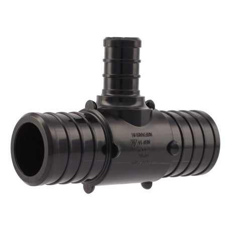 SharkBite UP415 1 in. x 1 in. x 1/2 in. Poly Barb Reducing Tee for PEX and PE-RT Pipe