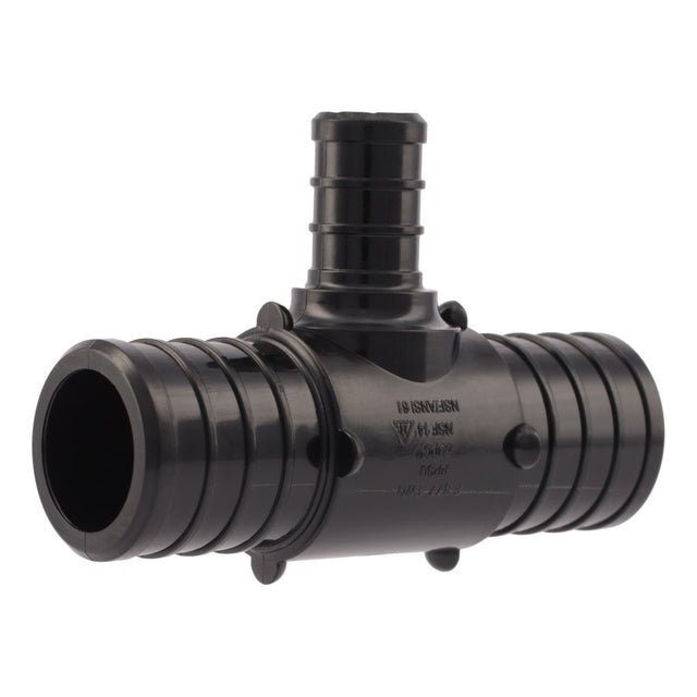 SharkBite UP415 1 in. x 1 in. x 1/2 in. Poly Barb Reducing Tee for PEX and PE-RT Pipe