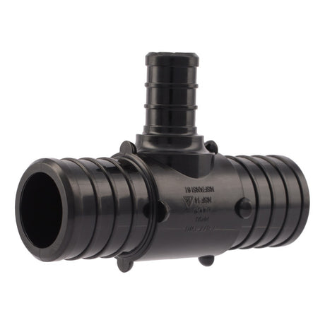 SharkBite UP415 1 in. x 1 in. x 1/2 in. Poly Barb Reducing Tee for PEX and PE-RT Pipe