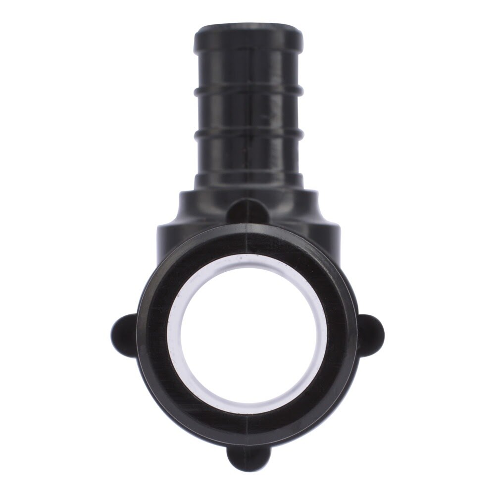 SharkBite UP415 1 in. x 1 in. x 1/2 in. Poly Barb Reducing Tee for PEX and PE-RT Pipe - 3