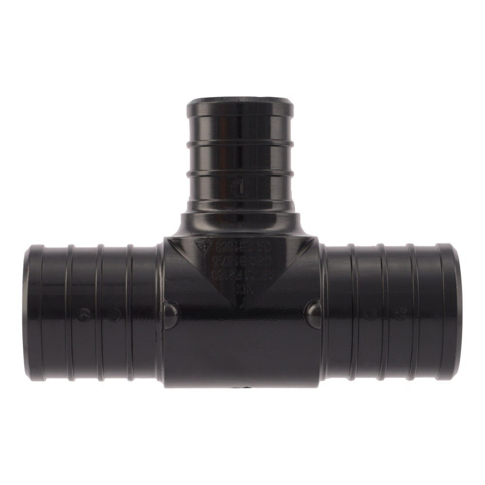 SharkBite UP416 1 in. x 1 in. x 3/4 in. Poly Barb Reducing Tee for PEX and PE-RT Pipe - 2