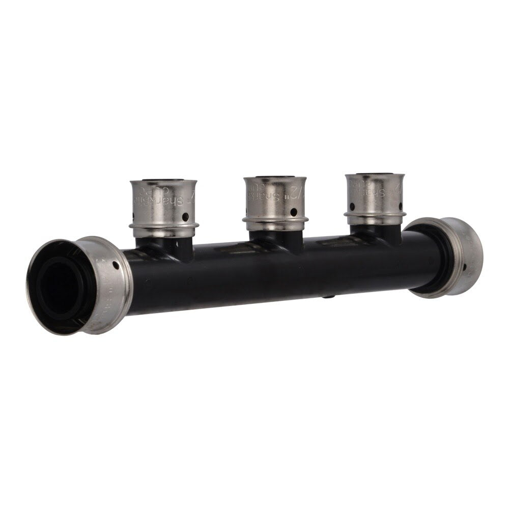 SharkBite UPP-3PO-757550 PEX Press Poly Multi Port Tee 3/4 in. Inlet x 3 1/2 in. Outlets Open
