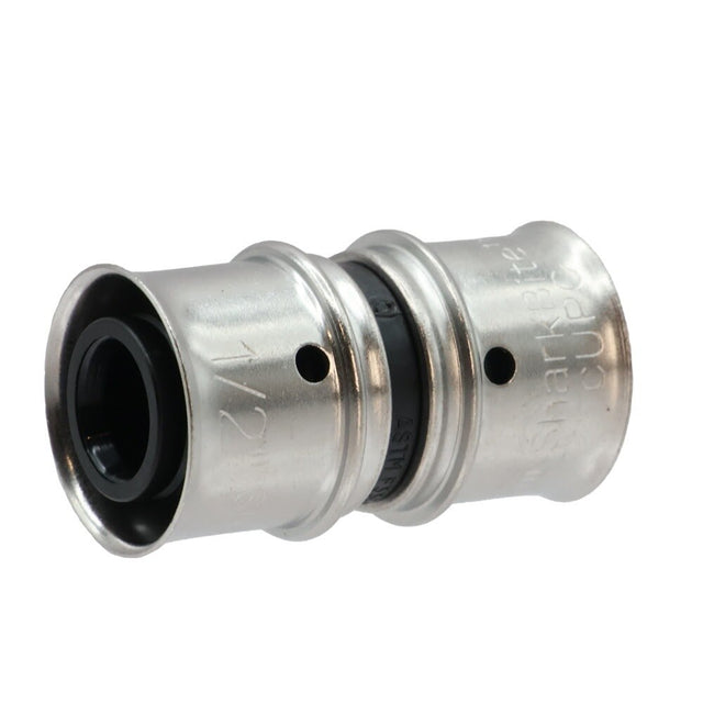 SharkBite UPP008 1/2 in. x 1/2 in. Poly PEX Press Coupling for PEX-a and PEX-b Pipe