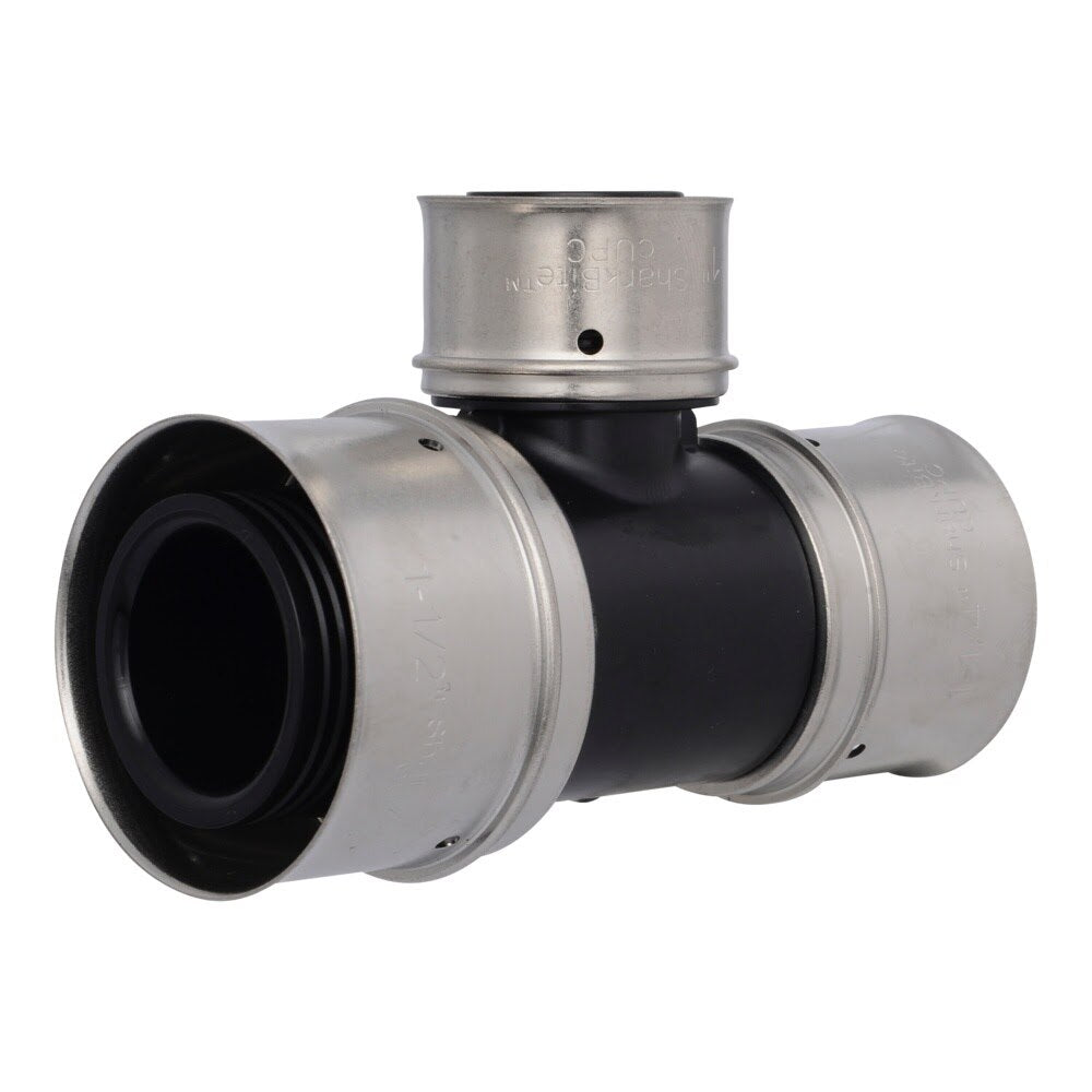 SharkBite UPP08413528 PEX Press Poly Reducing Tee 1-1/2 in. x 1-1/4 in. x 1 in.