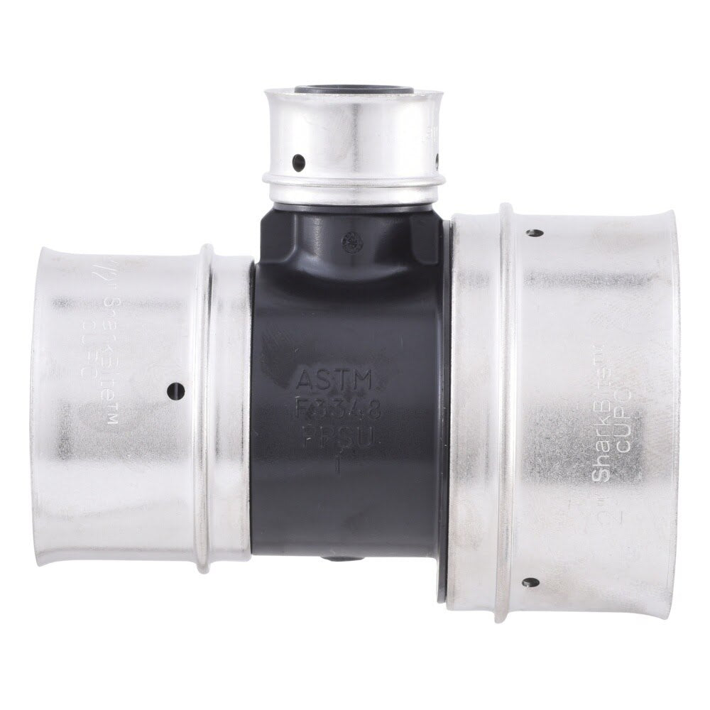 SharkBite UPP08544122 2 in. x 1-1/2 in. x 3/4 in. PEX Press Poly Reducing Tee - 3