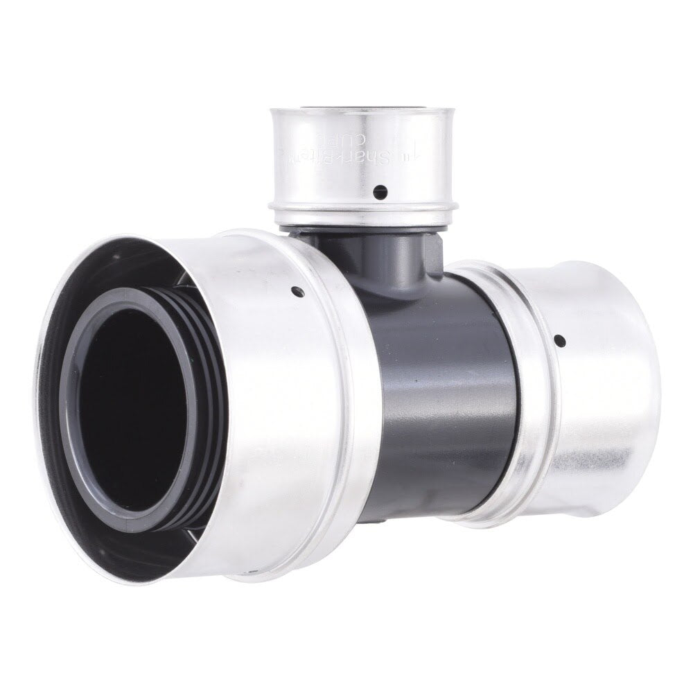 SharkBite UPP08544128 Poly PEX Press Reducing Tee 2 in x 1.5 in x 1 in Lead Free Polymer Fitting