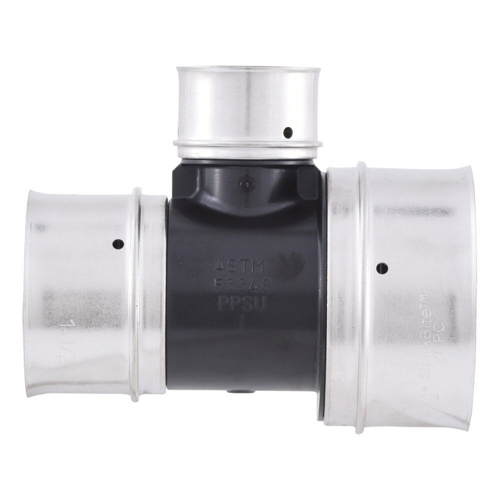 SharkBite UPP08544128 Poly PEX Press Reducing Tee 2 in x 1.5 in x 1 in Lead Free Polymer Fitting - 3