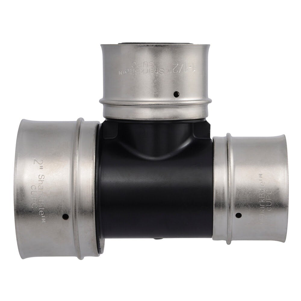SharkBite UPP08544141 Poly PEX Press Reducing Tee 2 in x 1-1/2 in x 1-1/2 in - 3