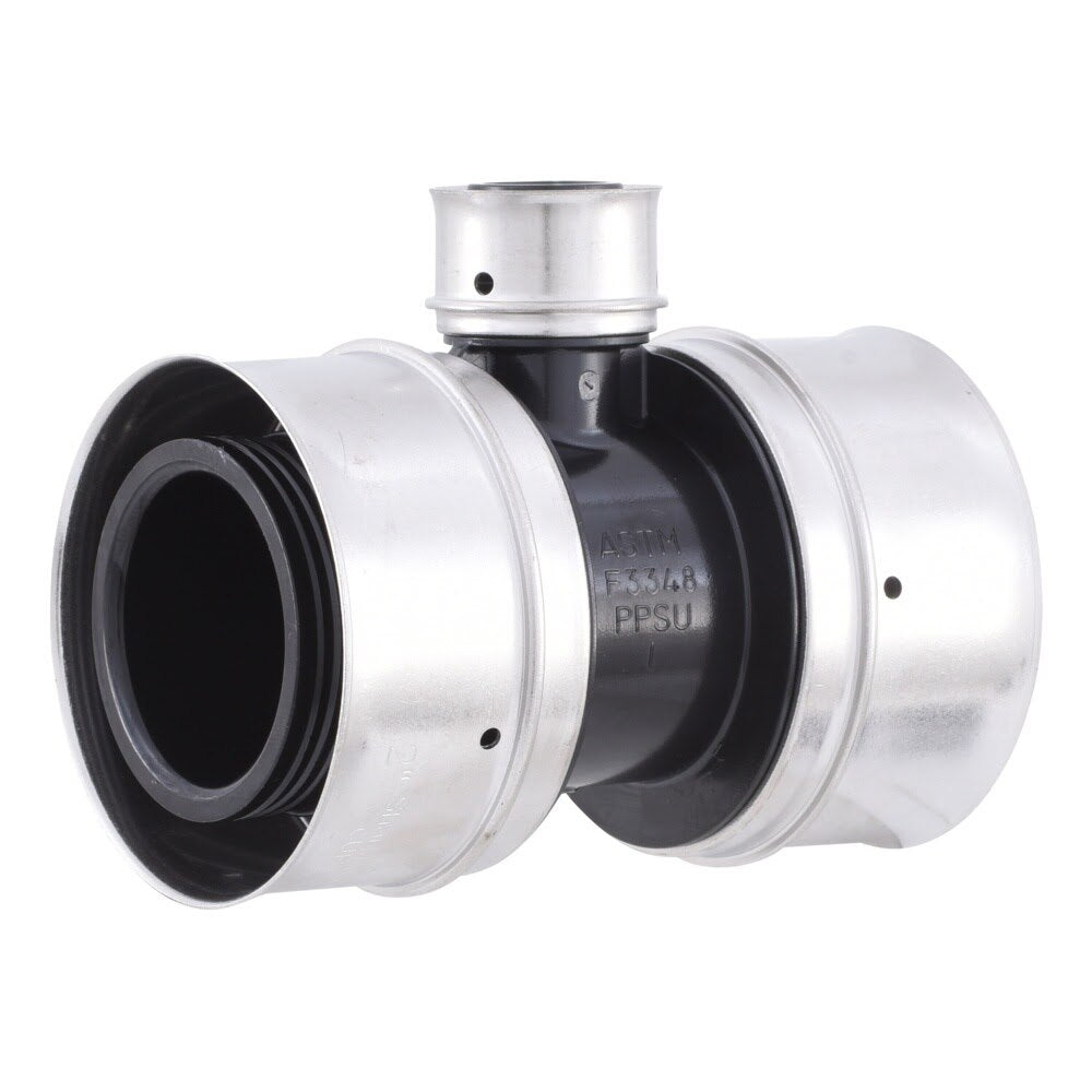 SharkBite UPP08545422 Poly PEX Press Reducing Tee 2 in x 2 in x 0.75 in Lead Free Polymer Fitting