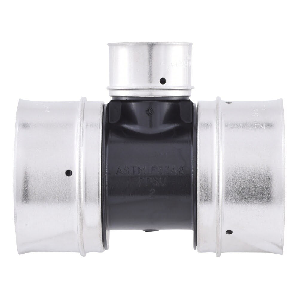 SharkBite UPP08545428 2 in x 2 in x 1 in Poly PEX Press Reducing Tee Fitting - 3