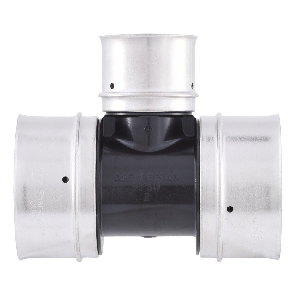 SharkBite UPP08545435 Poly PEX Press Reducing Tee Fitting 2 in. x 2 in. x 1-1/4 in. - 3