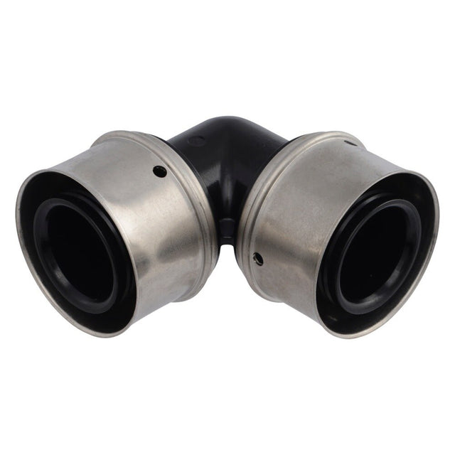 SharkBite UPP260 1 in x 1 in Poly PEX Press Elbow with Integrated Stainless Steel Sleeves