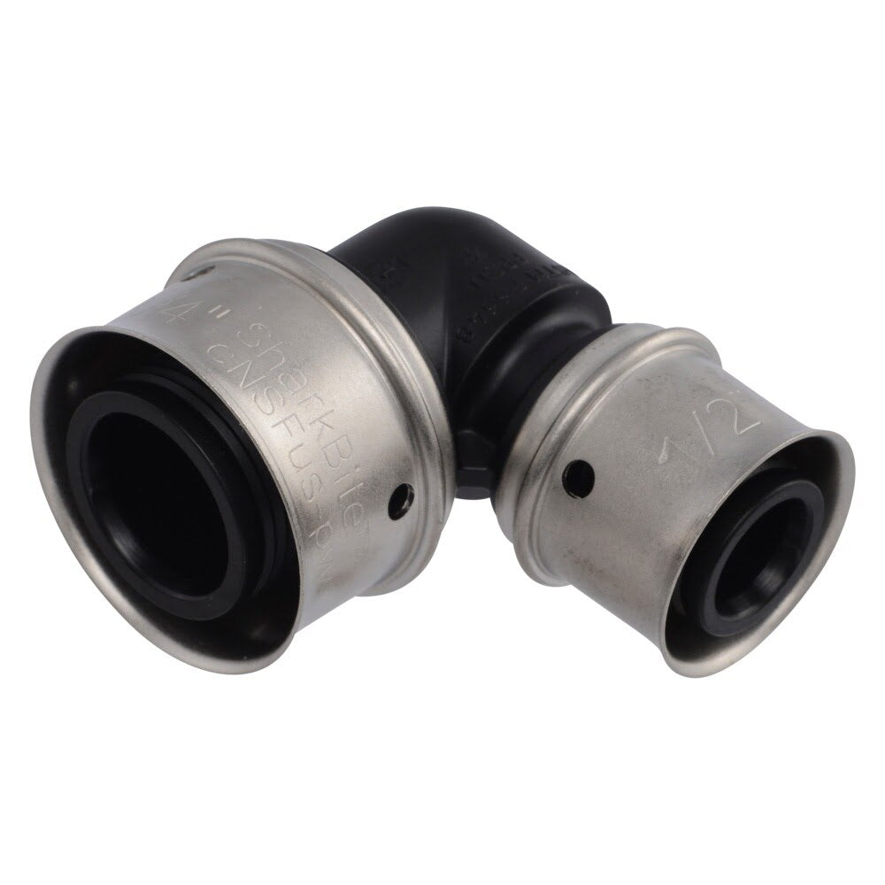 SharkBite UPP274 3/4 in. x 1/2 in. Poly PEX Press Reducing Elbow for PEX-a and PEX-b Pipe