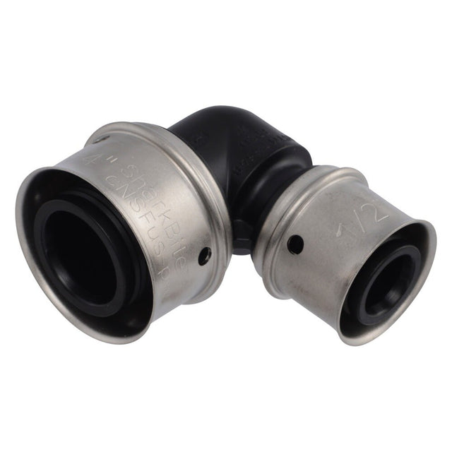 SharkBite UPP274 3/4 in. x 1/2 in. Poly PEX Press Reducing Elbow for PEX-a and PEX-b Pipe