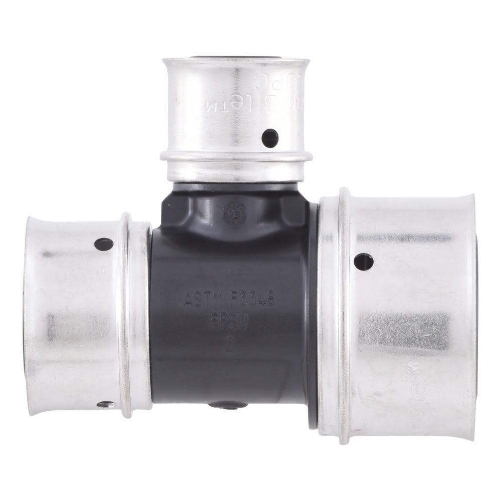 SharkBite UPP419 Poly PEX Press Reducing Tee Fitting 1 in x 3/4 in x 1/2 in - 3