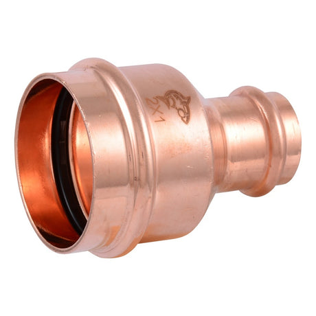 SharkBite UPR015528X2 2 in. x 1 in. Copper Press Reducing Coupling (2 Pack)