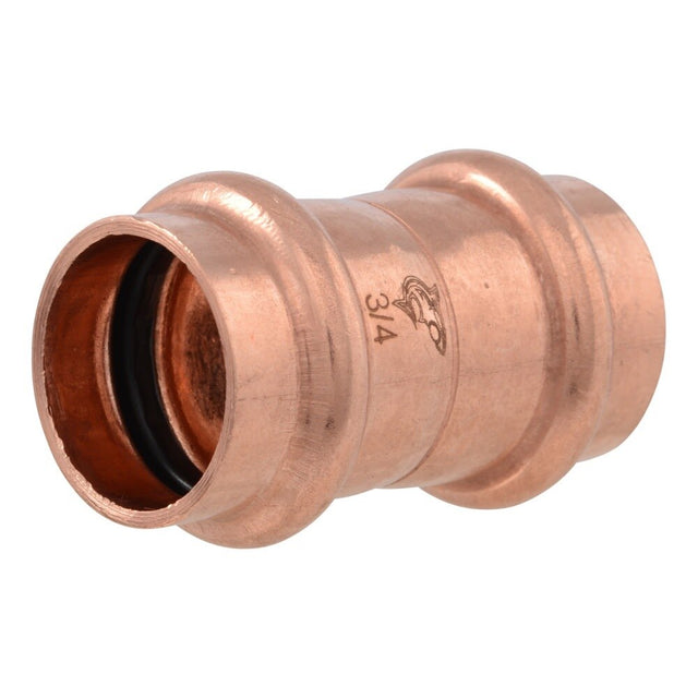 SharkBite UPR016X5 3/4 in. Copper Press Coupling with Stop for Copper Pipe (5 Pack)