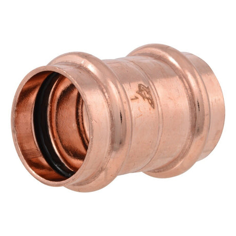 SharkBite UPR020X5 1 in. Copper Press Coupling with Stop for Copper Pipe (5 Pack)