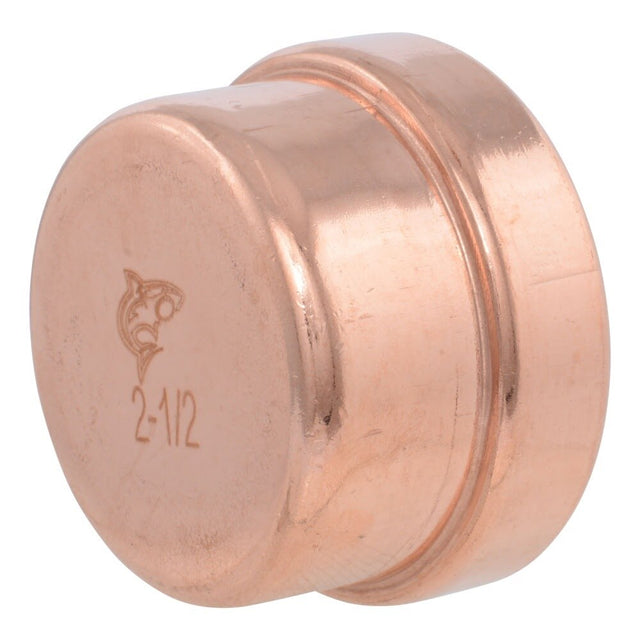 SharkBite UPR0467 2-1/2 in Large Copper Press Cap for Copper Pipe (1 Bag)