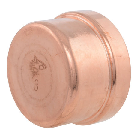 SharkBite UPR0479 3 in Large Diameter Copper Press Cap for Sealing Copper Pipe Ends (1 Bag)