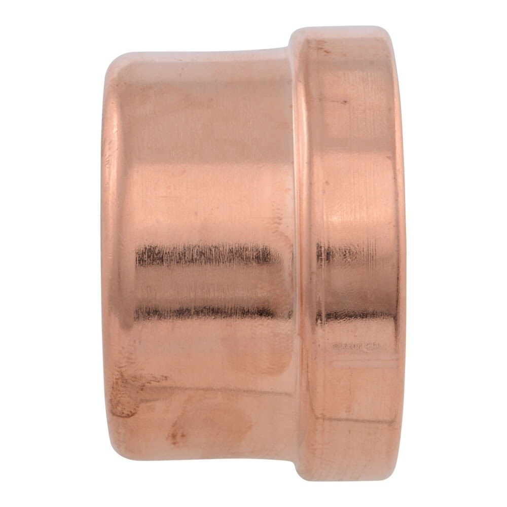 SharkBite UPR0479 3 in Large Diameter Copper Press Cap for Sealing Copper Pipe Ends (1 Bag) - 3
