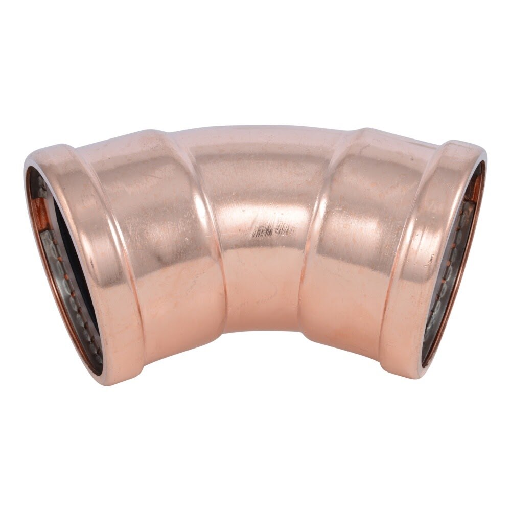 SharkBite UPR05105 4 in. x 4 in. Large Diameter Copper Press 45 Degree Elbow (1 Bag)