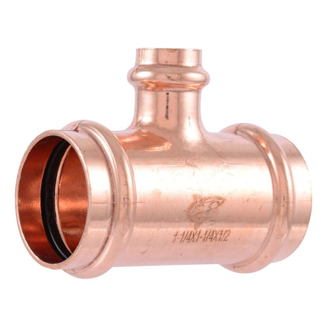 SharkBite UPR08353516X4 1-1/4 in x 1-1/4 in x 1/2 in Copper Press Reducing Tee (4 Pack)