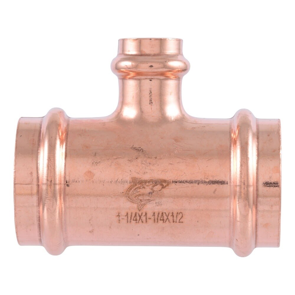 SharkBite UPR08353516X4 1-1/4 in x 1-1/4 in x 1/2 in Copper Press Reducing Tee (4 Pack) - 3