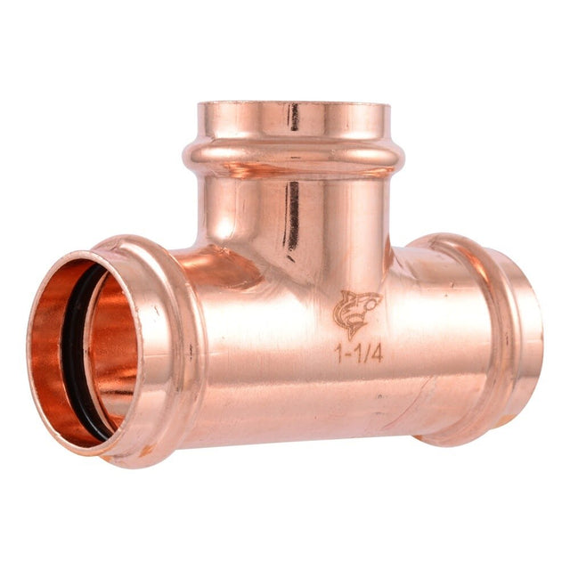 SharkBite UPR0835X2 1-1/4 in Copper Press Tee for Copper Branch Connections (2 Pack)