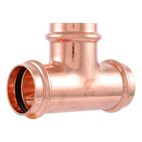 SharkBite UPR0841X2 1-1/2 in. x 1-1/2 in. x 1-1/2 in. Copper Press Tee Fitting (2 Pack)