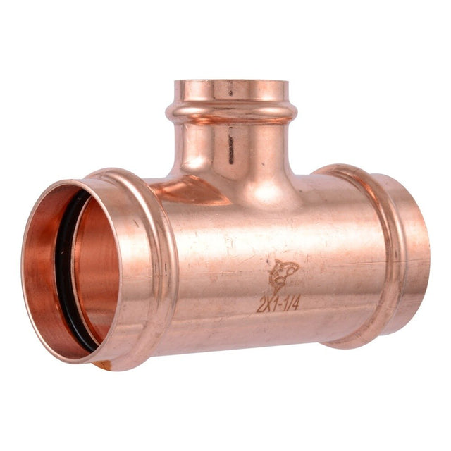 SharkBite UPR08545435 2 in x 2 in x 1-1/4 in Copper Press Reducing Tee for Potable Water