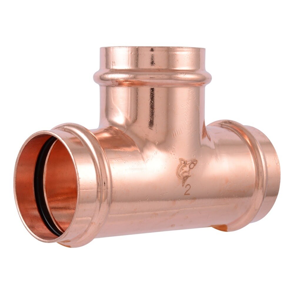 SharkBite UPR0854 2 in Copper Press Tee for Potable Hydronic and Chilled Water Systems