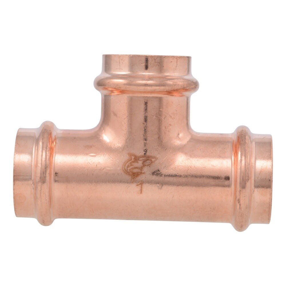 SharkBite UPR374X4 1 in Copper Press Tee Fitting for Copper Tubing (4 Pack) - 3