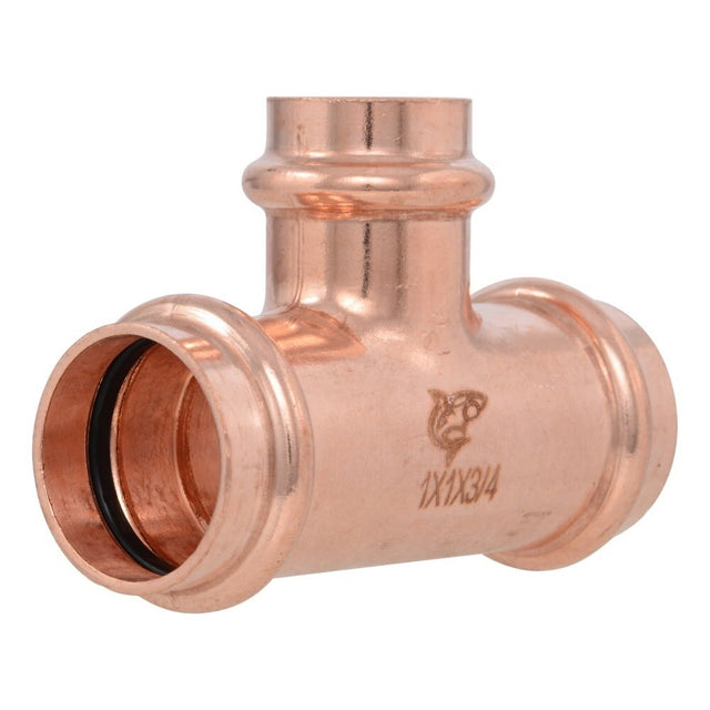 SharkBite UPR416X5 1 in x 1 in x 3/4 in Copper Press Reducing Tee (5 Pack)