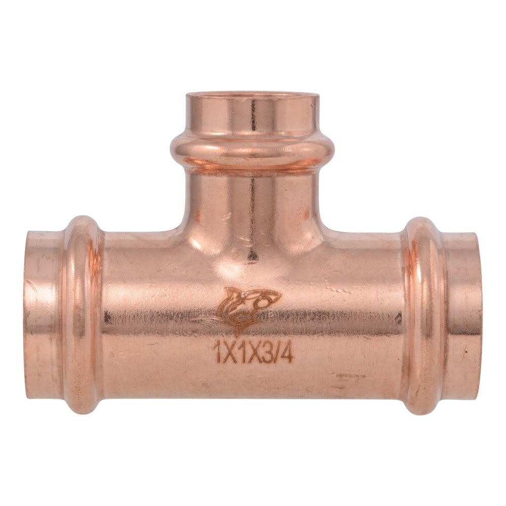 SharkBite UPR416X5 1 in x 1 in x 3/4 in Copper Press Reducing Tee (5 Pack) - 3