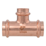 SharkBite UPR416X5 1 in x 1 in x 3/4 in Copper Press Reducing Tee (5 Pack) - 3