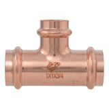 SharkBite UPR416X5 1 in x 1 in x 3/4 in Copper Press Reducing Tee (5 Pack) - 3