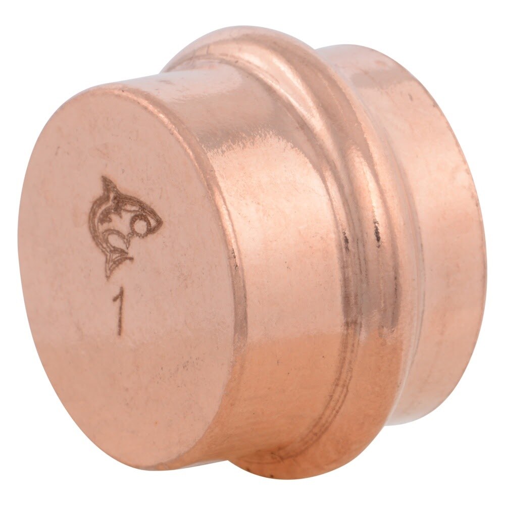 SharkBite UPR520X5 1 in Copper Press Cap for Sealing Copper Pipe Ends (5 Pack)