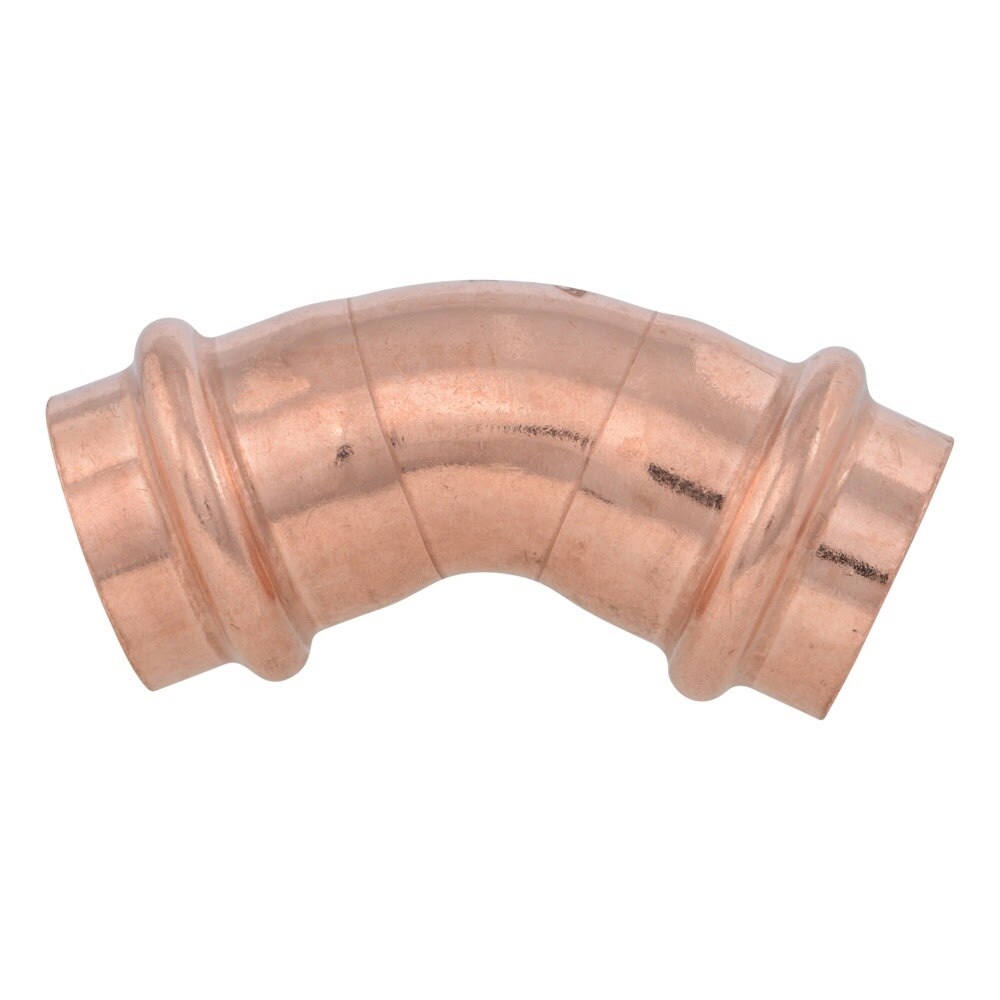 SharkBite UPR656X5 3/4 Inch Copper Press 45 Degree Elbow for Smooth Directional Changes (5 Pack) - 3