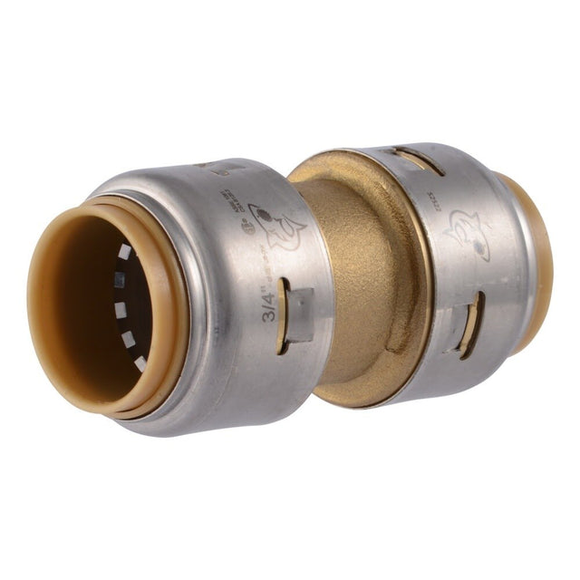 SharkBite UR016A 3/4 in. x 3/4 in. Max Push-to-Connect Brass Coupling Fitting