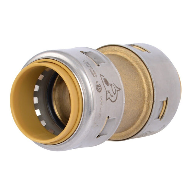 SharkBite UR020A 1 in. x 1 in. Max Push-to-Connect Brass Coupling Fitting