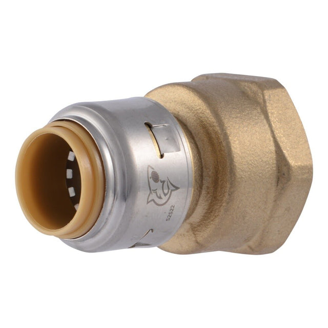 SharkBite UR068A 1/2 in. x 3/4 in. Max Brass Push-to-Connect x FNPT Reducing Adapter