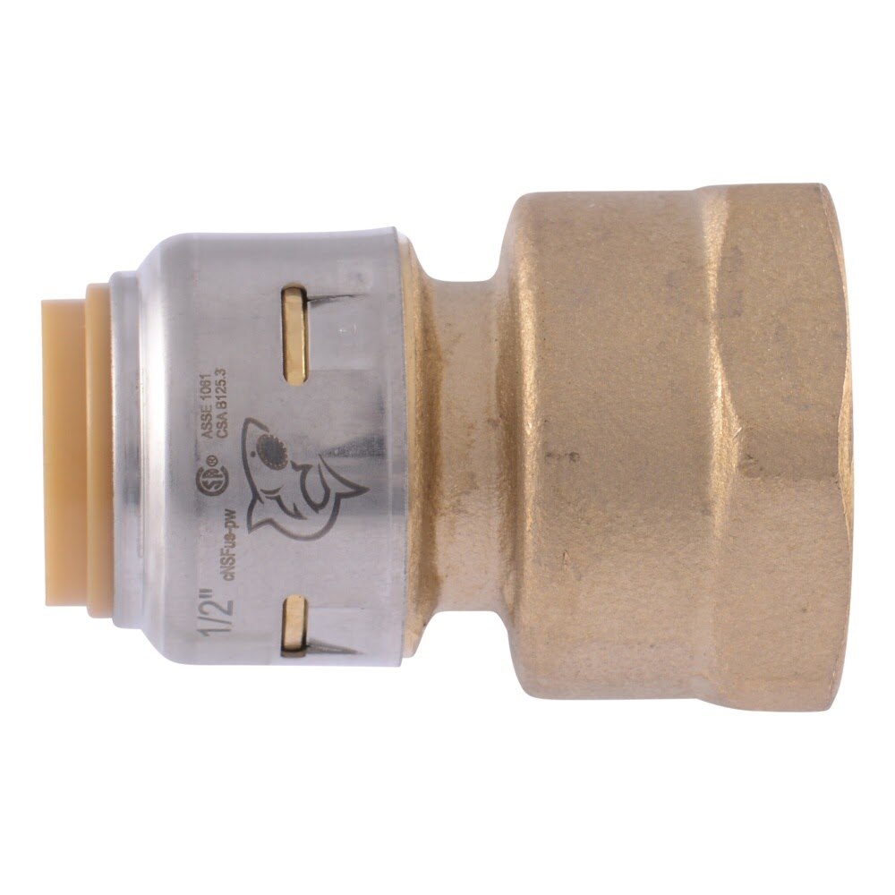 SharkBite UR068A 1/2 in. x 3/4 in. Max Brass Push-to-Connect x FNPT Reducing Adapter - 2