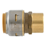 SharkBite UR092A 3/4 in. x 1/2 in. Max Push to Connect Female Pipe Thread Brass Bullnose Adapter - 2