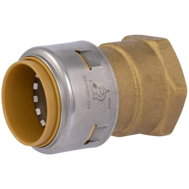SharkBite UR094A 1 in. x 1 in. Max Push-to-Connect x FNPT Brass Adapter Fitting