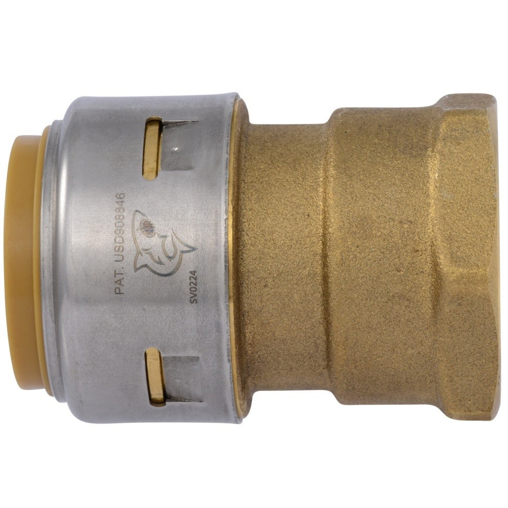 SharkBite UR094A 1 in. x 1 in. Max Push-to-Connect x FNPT Brass Adapter Fitting - 2
