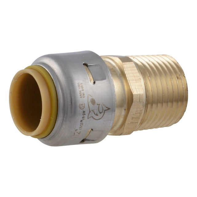 SharkBite UR120A 1/2 in. x 1/2 in. Push-to-Connect x MNPT Brass Adapter Fitting