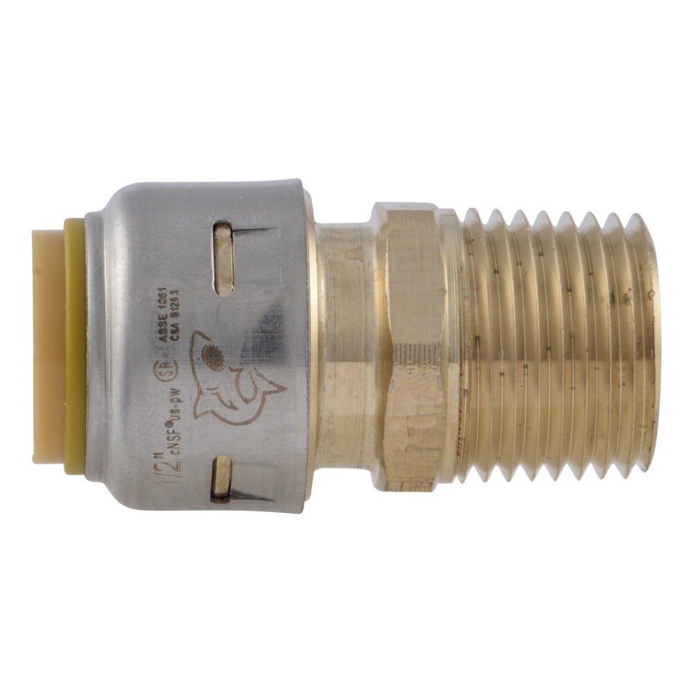 SharkBite UR120A 1/2 in. x 1/2 in. Push-to-Connect x MNPT Brass Adapter Fitting - 2